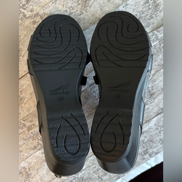 NEW w/o box DANSKO Addyson black leather wrapped contoured footbed sandal Size 8 - Picture 10 of 11